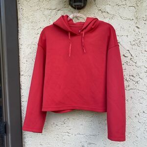 Uniqlo Size medium red hoodie slightly cropped dry fit